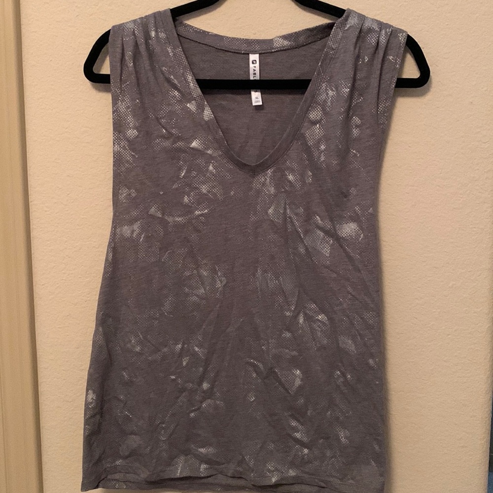 FABLETICS XL Grey & Silver Workout Tank Top